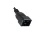 Preview: Câble d'alimentation pour appareil froid de C19 à 90° sur C20, 1,5mm², 16A, rallonge, norme VDE, couleur noire, longueur 1,80m.